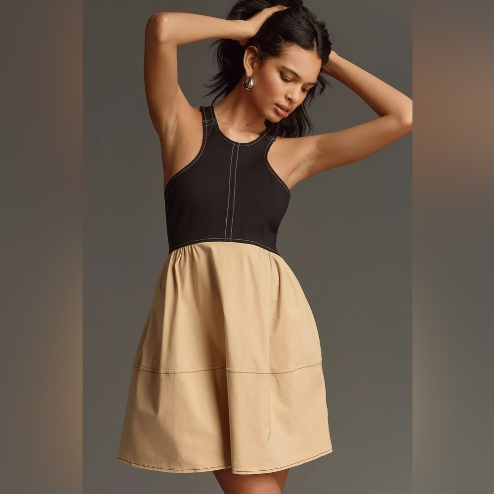 Maeve Twofer Halter Mini Dress